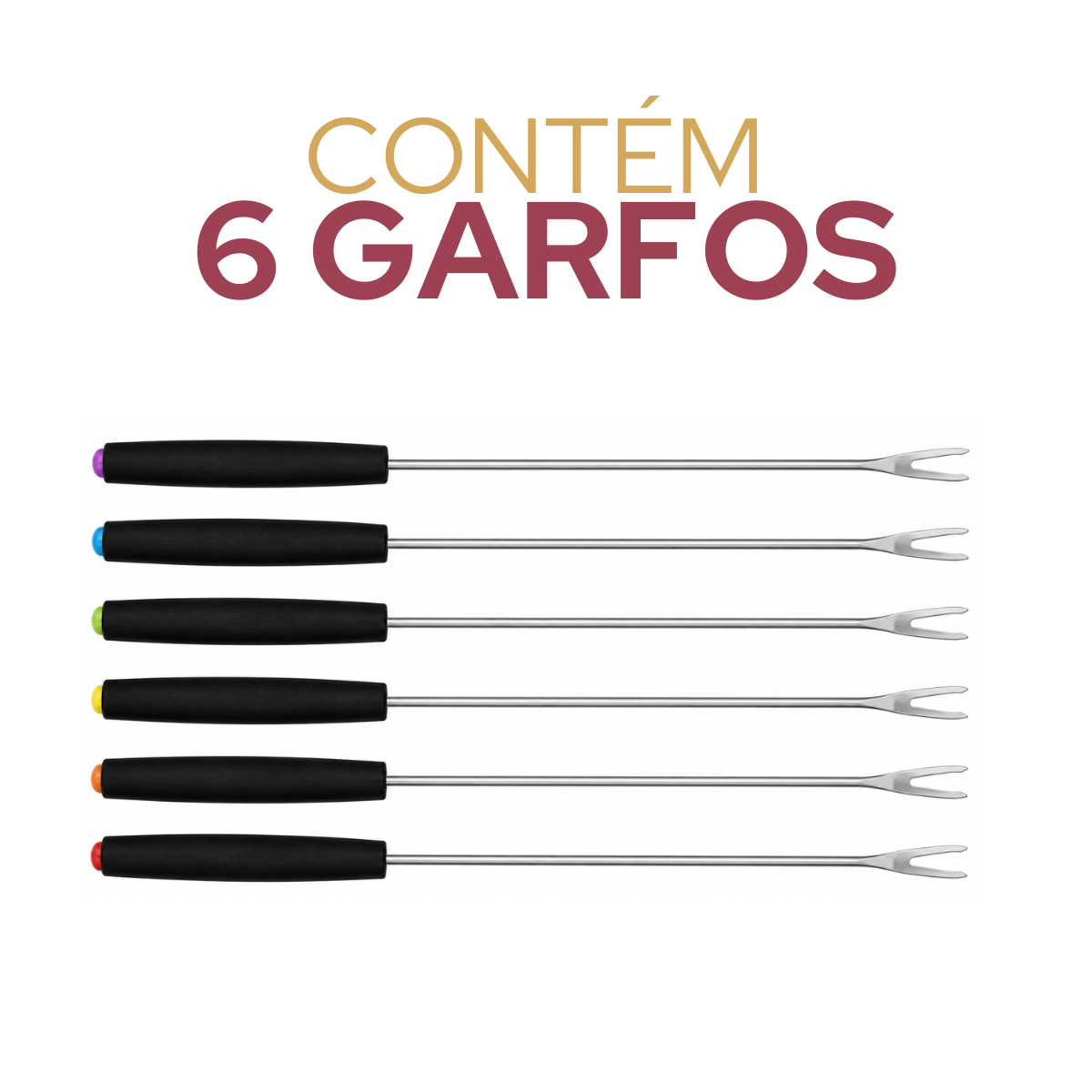 Conjunto Fondue Preto 10peças