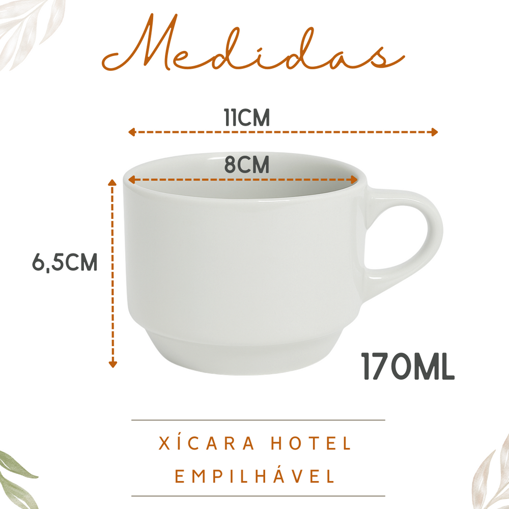 Xicara de chá 170ml empalhável BelaVista Xicara de Chá
