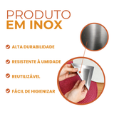 Porta Guardanapo Triangular em Aço Inox Alissan