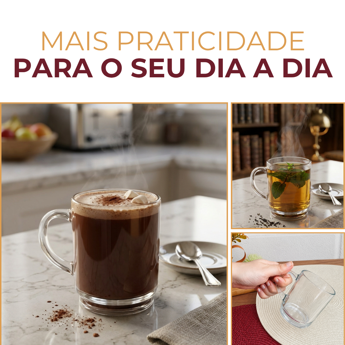 Caneca Lisa Vidro 250ml