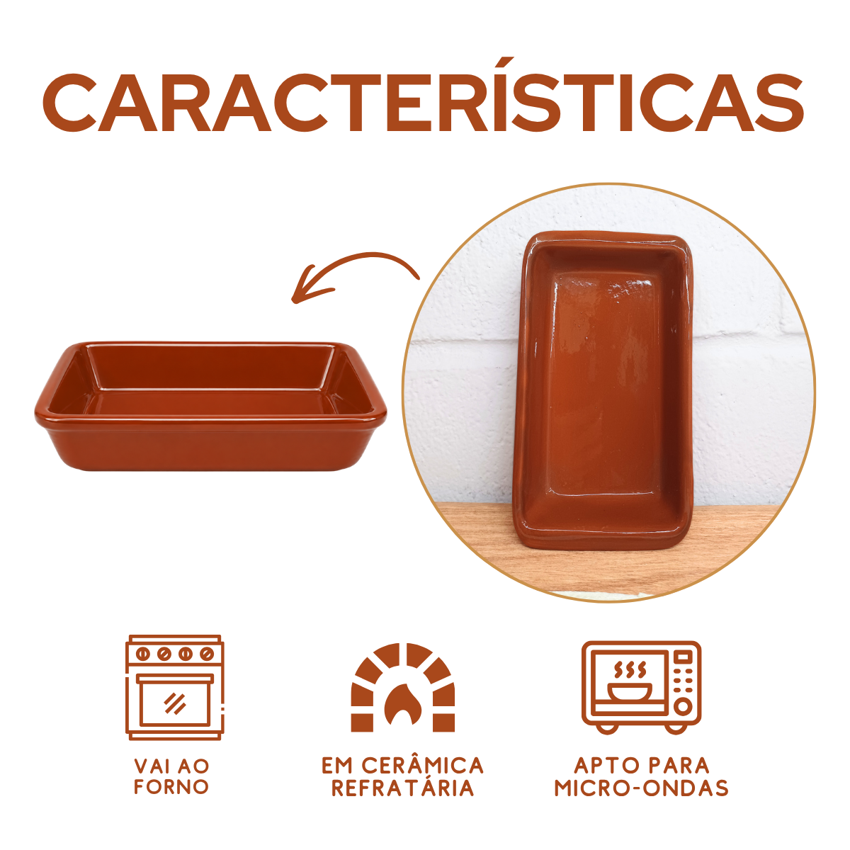 Assadeira Principado Retangular 330ml