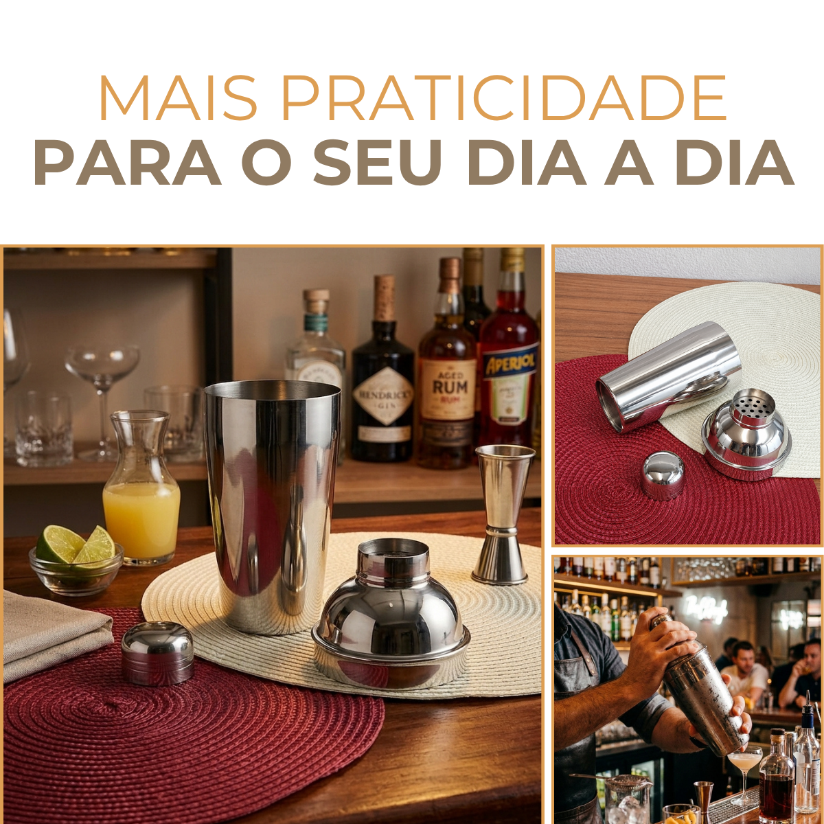 Coqueteleira Open Bar Aço Inox
