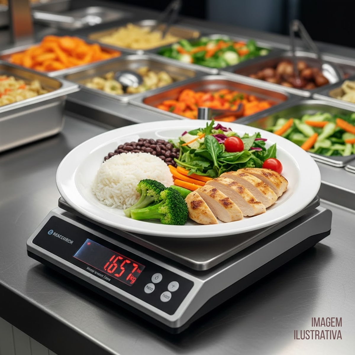 Prato Porcelana Raso Peso Kilo Certo 880g Almoço Branco