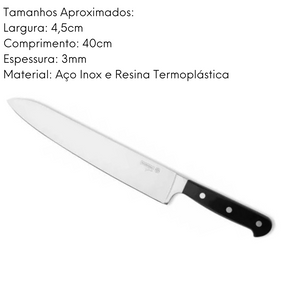 Faca Cheff Kitchen 40cm 10´´ Hercules