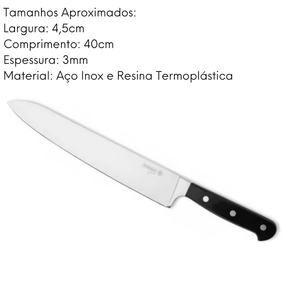 Faca Cheff Kitchen 10´´ Mundial Hercules
