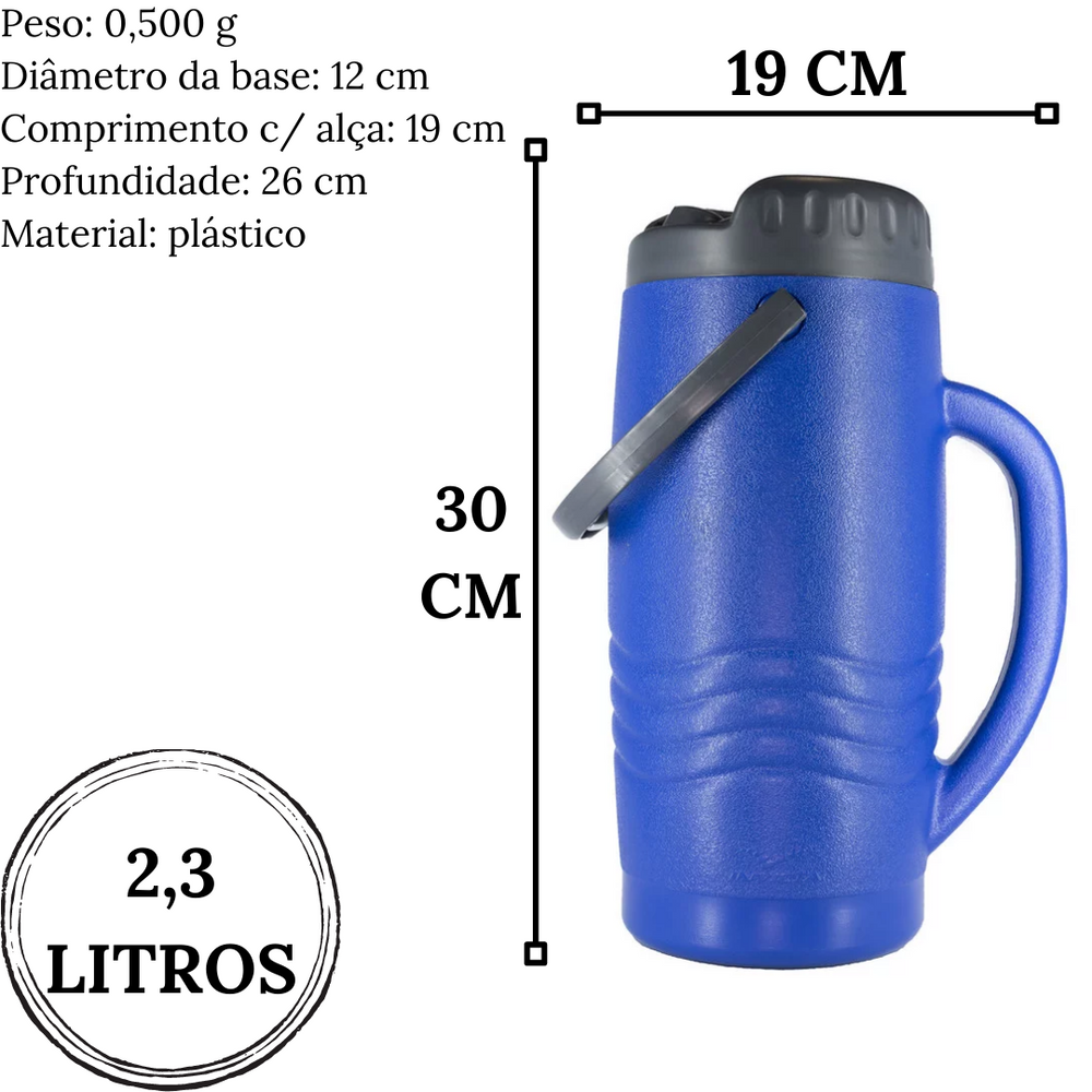 Garrafa Termica Maratona Incess Blue 2,3L Invicta