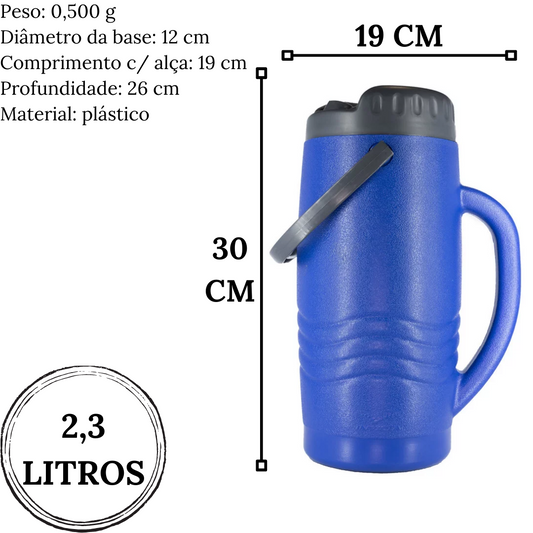 Garrafa Termica Maratona Incess Blue 2,3L