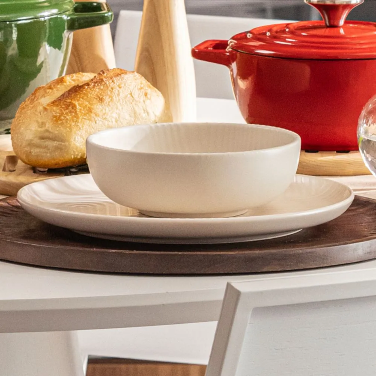 Tigela Flat Zen Cerâmica 600ml - A Gourmet