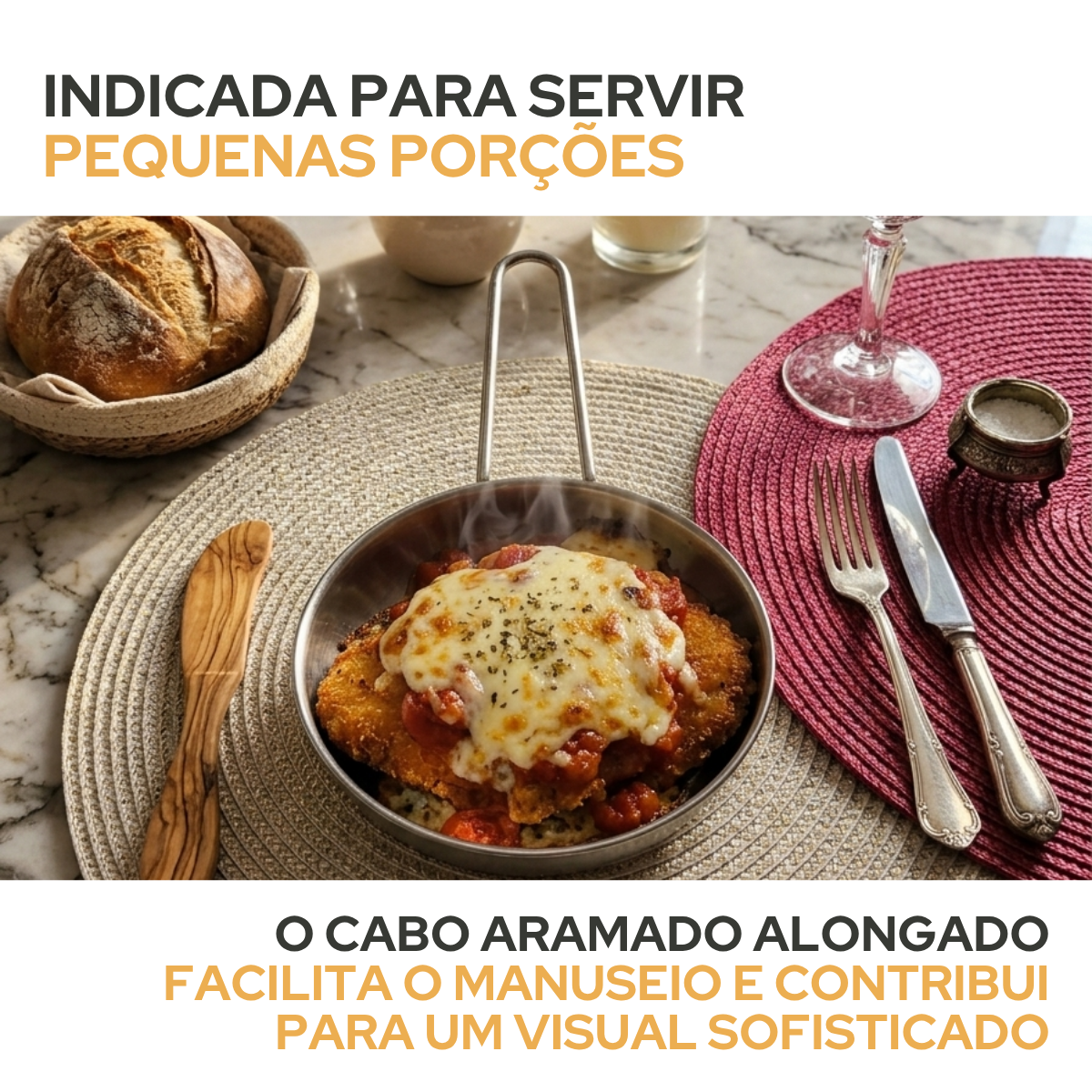 Mini Frigideira 280ml Aço Inox