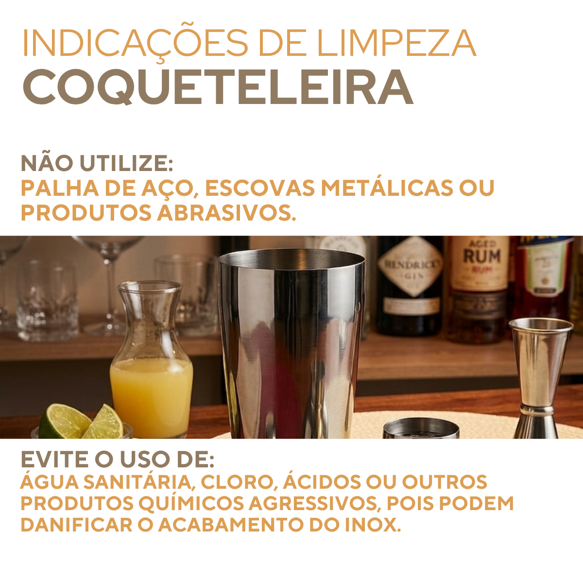 Coqueteleira Open Bar Aço Inox