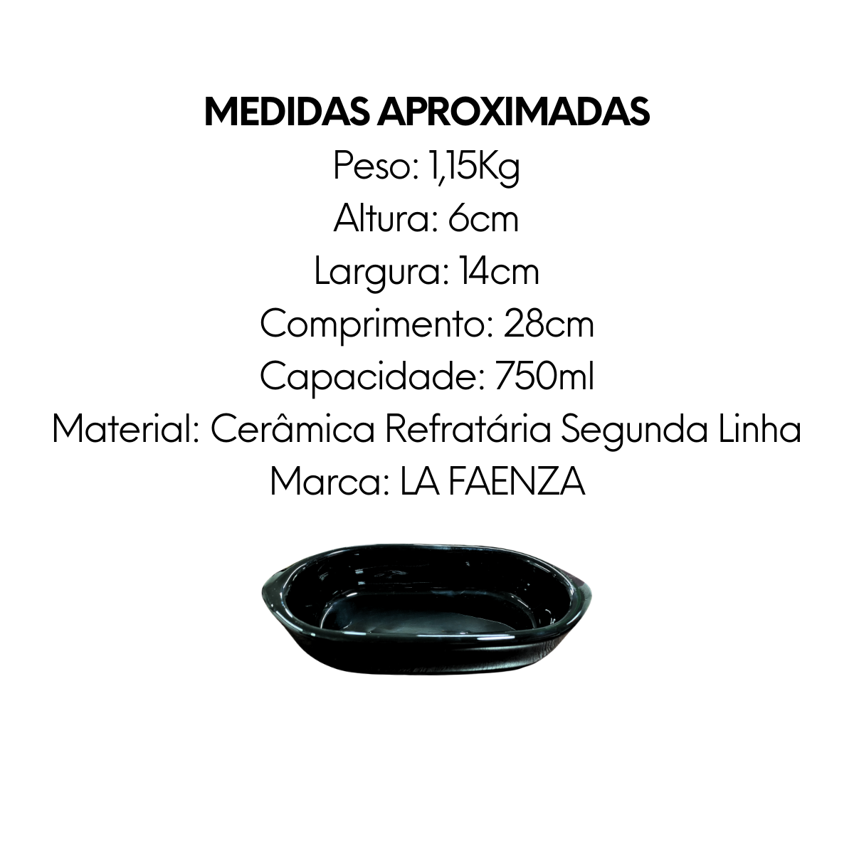 Assadeira Retangular Segunda Linha N1 de Ceramica - A Gourmet
