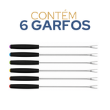 Conjunto Fondue 10 Peças Cinza