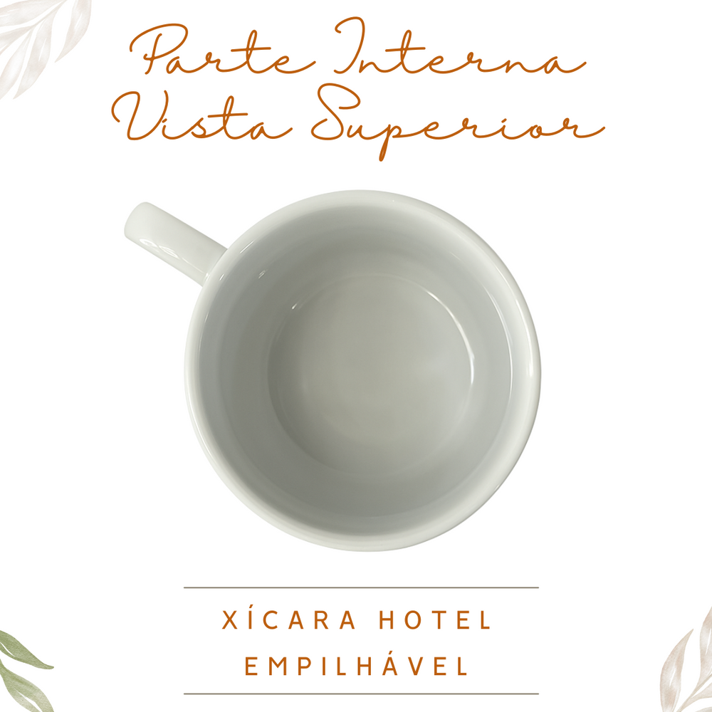 Kit 50 Xicara de Chá Empilhavel Personalizado BelaVista Xicara de Chá