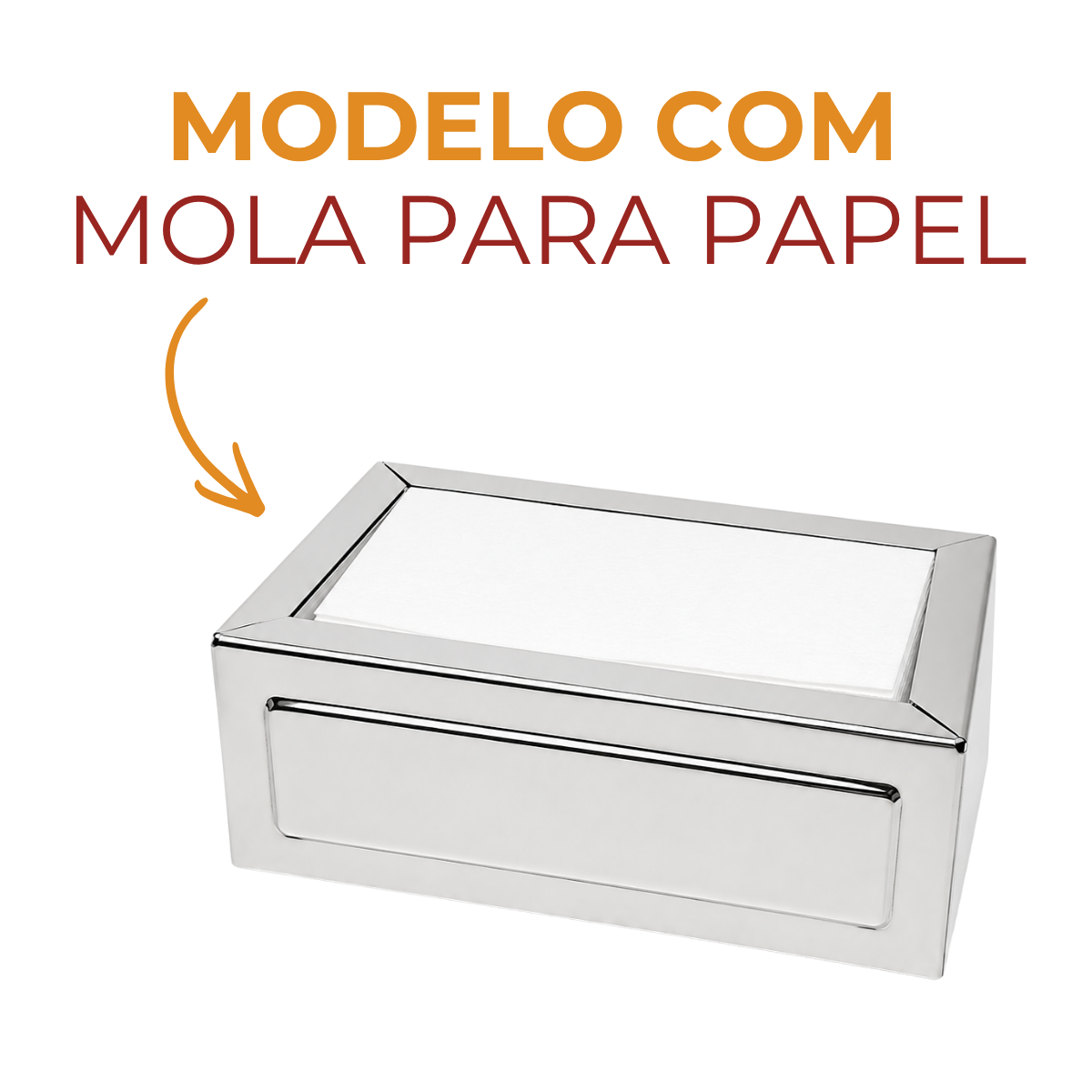 Porta Guardanapo Inox deitado
