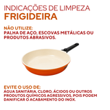 Frigideira Laranja Sem Tampa 28cm