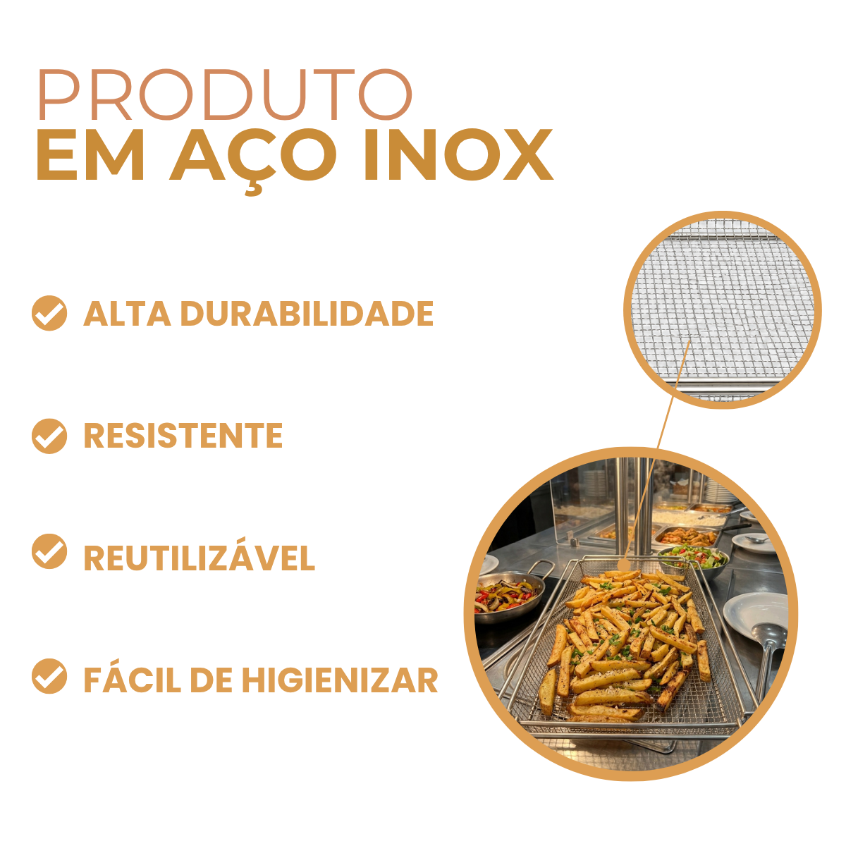 Grelha Para Batata GN 1/1 Aço Inox