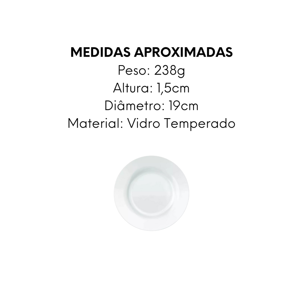 Prato Redondo de Sobremesa Tropical 19cm - A Gourmet