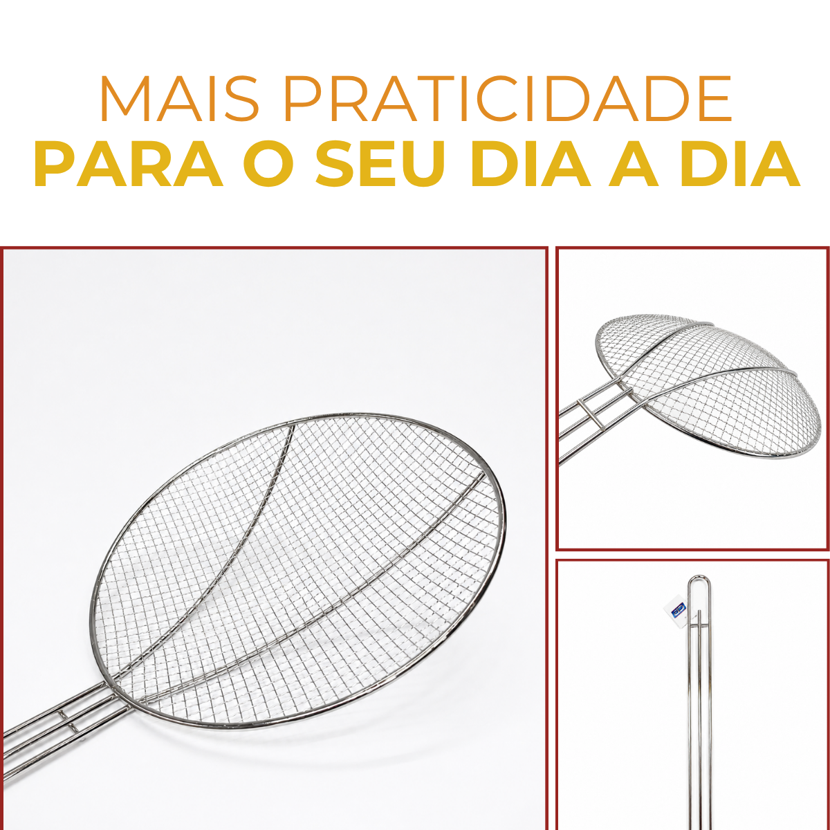Escumadeira Fritura Aramado 78cm