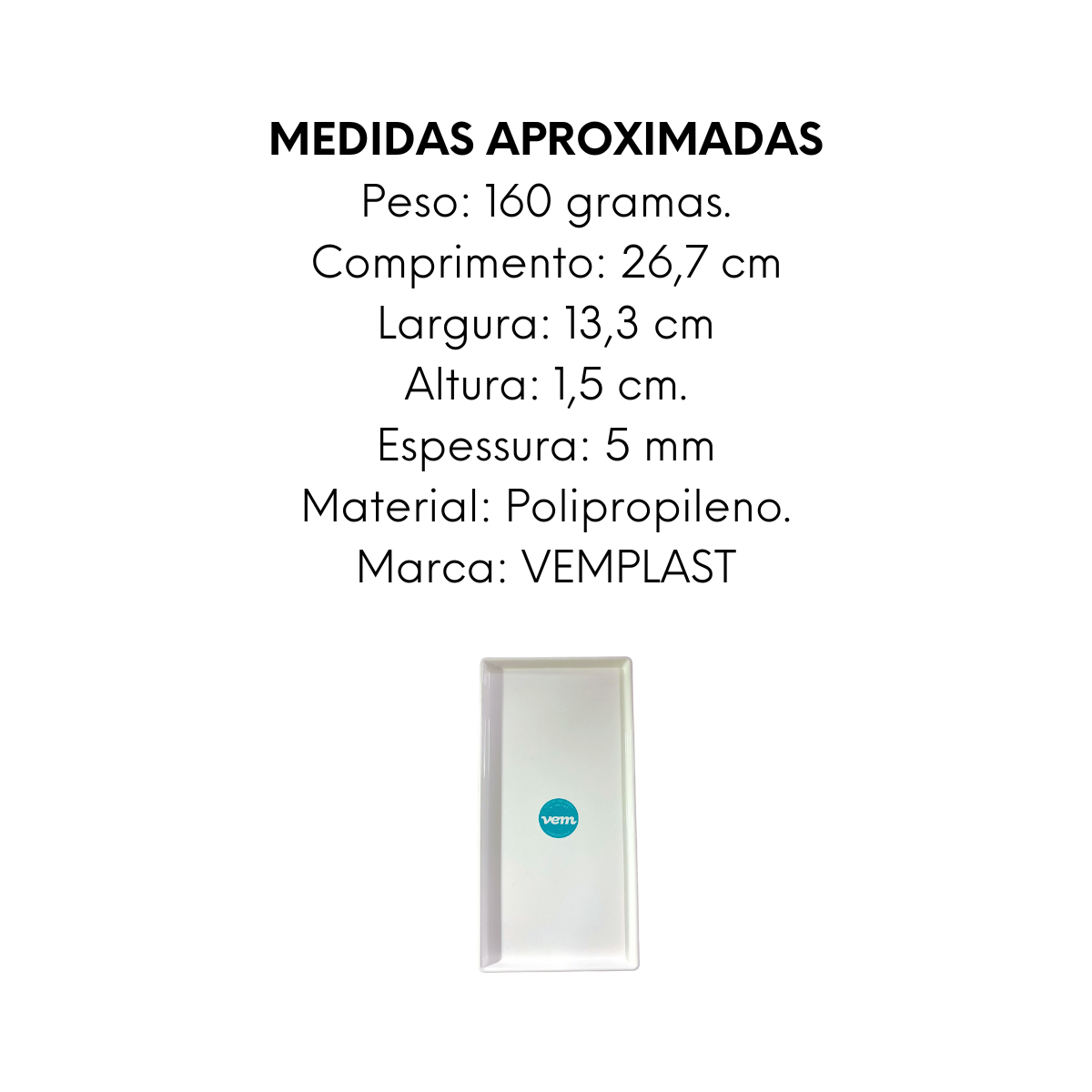Prato Branco Square Polipropileno - A Gourmet