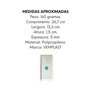 Prato Branco Square Polipropileno - A Gourmet