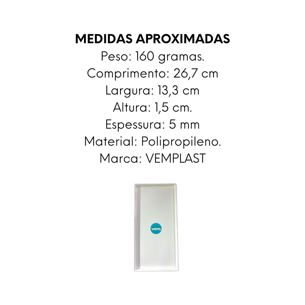 Prato Branco Square Polipropileno - A Gourmet