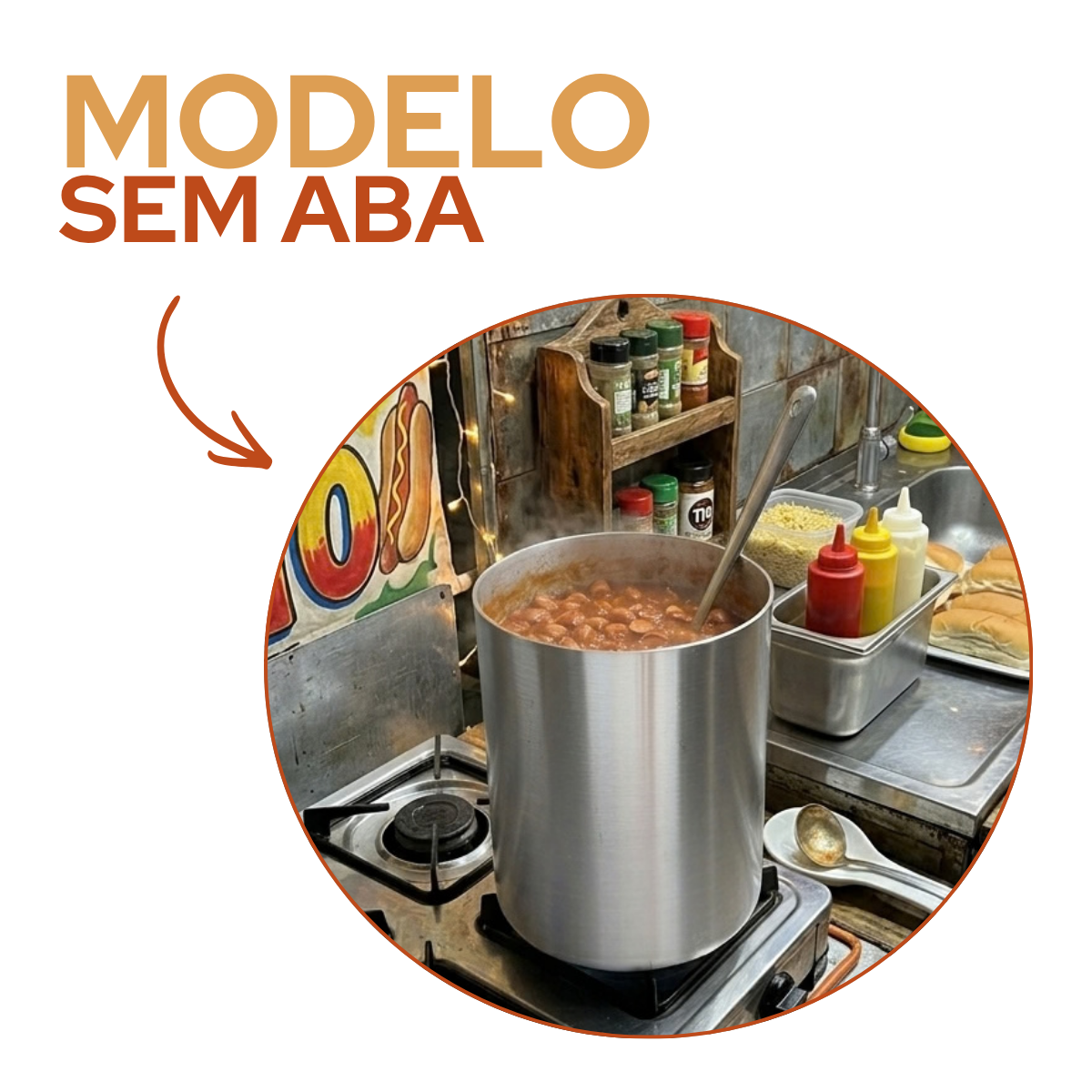 Molheira com Aba para Salsicha Hotel N20 em Alumínio Profissional