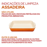 Assadeira Retangular Laranja