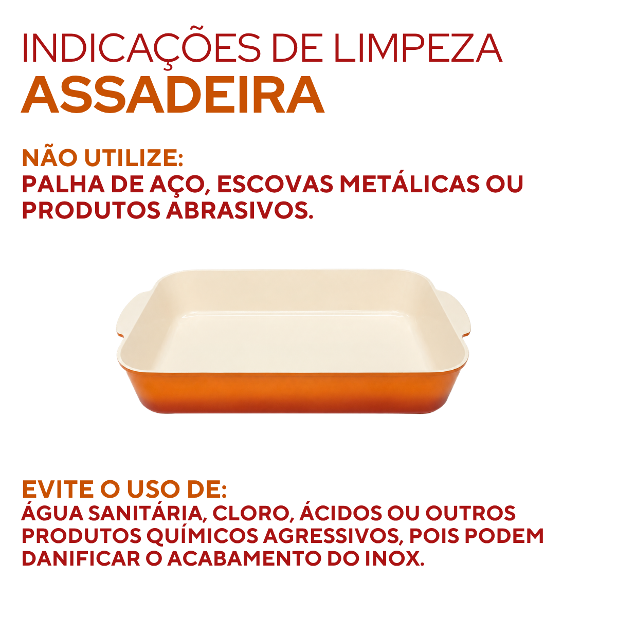 Assadeira Retangular Laranja