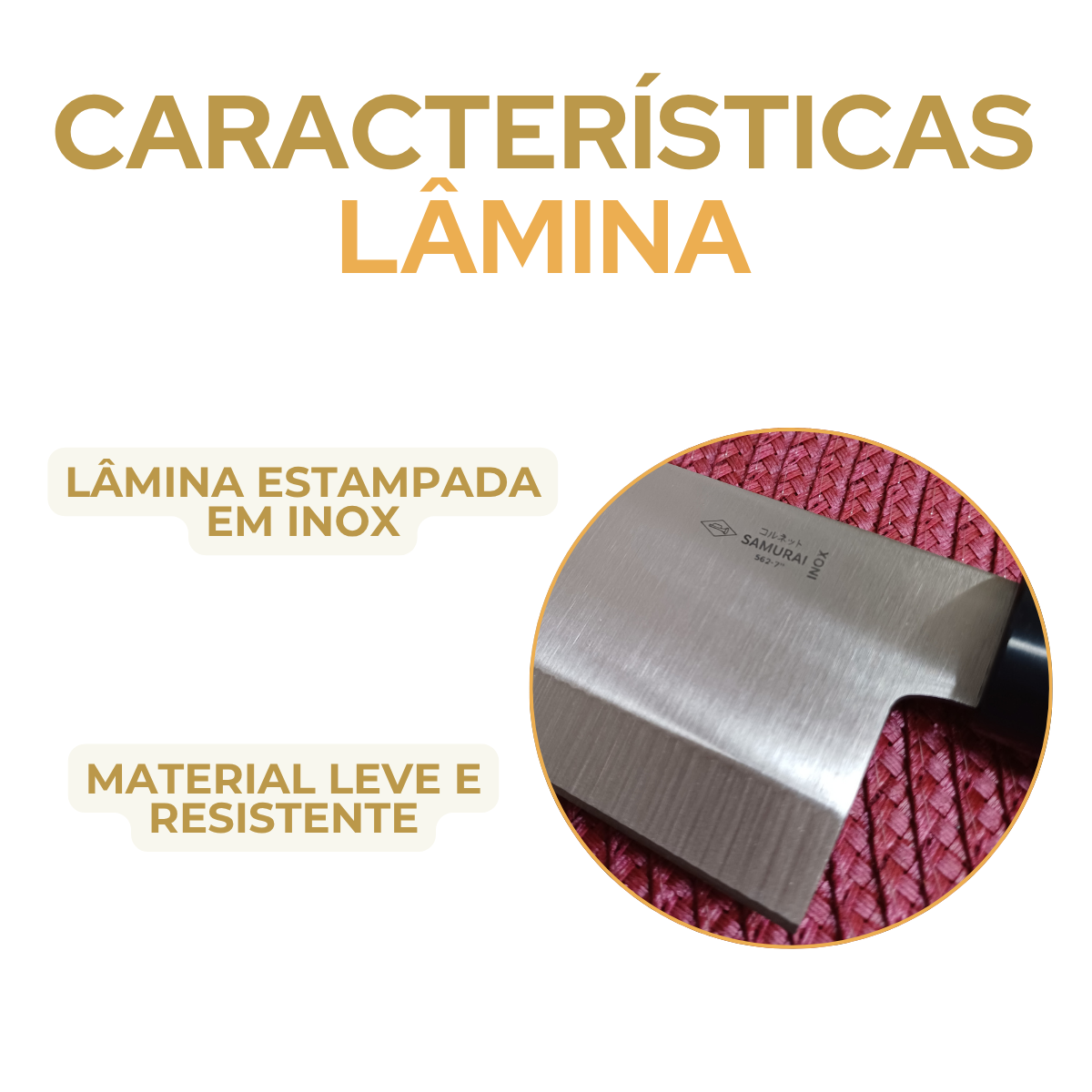Cutelo Samurai 7° Aço inox