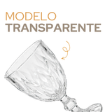 Taça Vidro Transparente Diamond 325ml