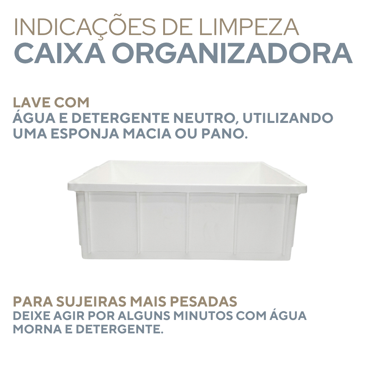 Caixa Organizadora Empilhavel S/Tampa 36 Litros Branca