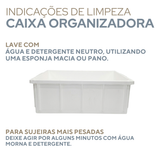 Caixa Organizadora Empilhavel S/Tampa 36 Litros Branca