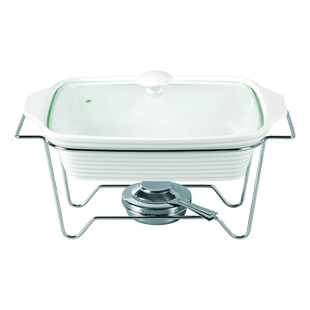 Rechaud Retangular de Porcelana Com Suporte 2,8L Dynasty