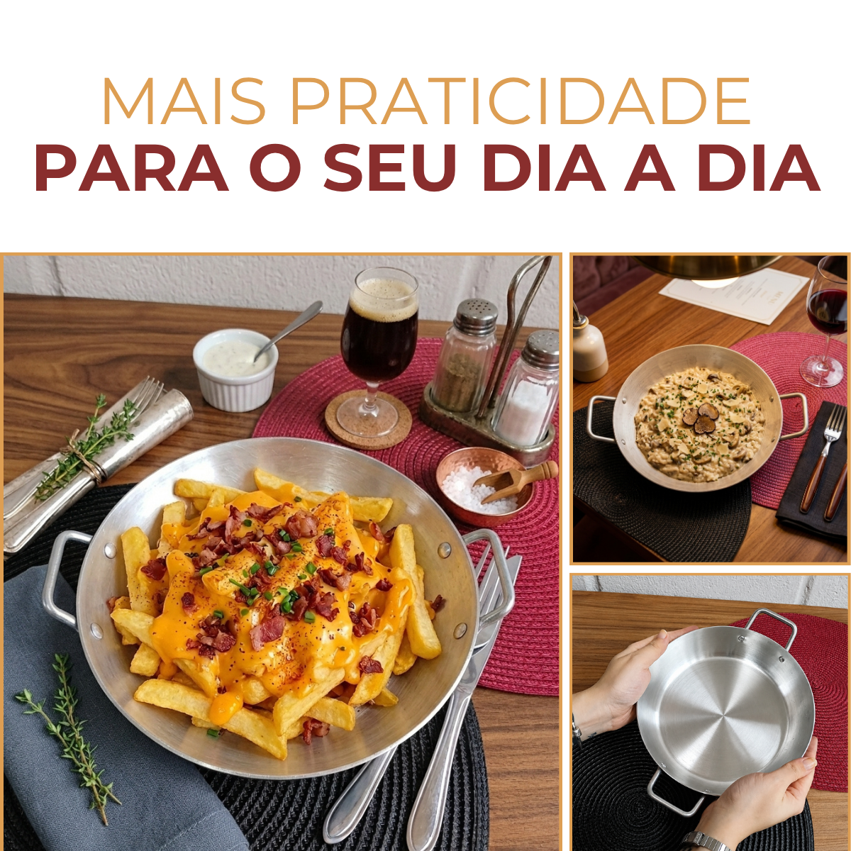 Frigideira Pergaminho N20 Servir Risoto Entradas 800ml