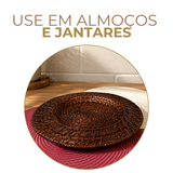 Sousplat Escuro Rattan 32cm