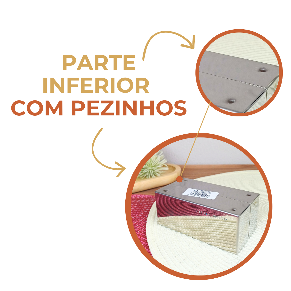 Porta Sache Aço Inox