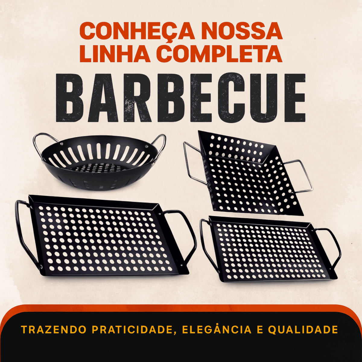 Assadeira Wok Churrasco 45cm