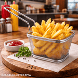 Peneira Batata Servir Fritura Inox