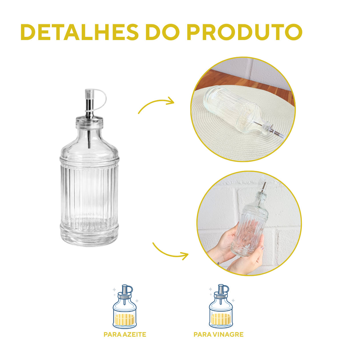 Galheteiro Vidro 500ml C/ Dosador
