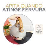 Chaleira Com Apito Cinza 3 Litros