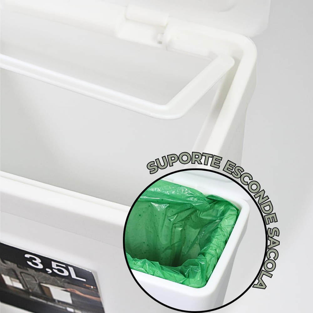 Lixeira de Pia Pratic Branca - A Gourmet