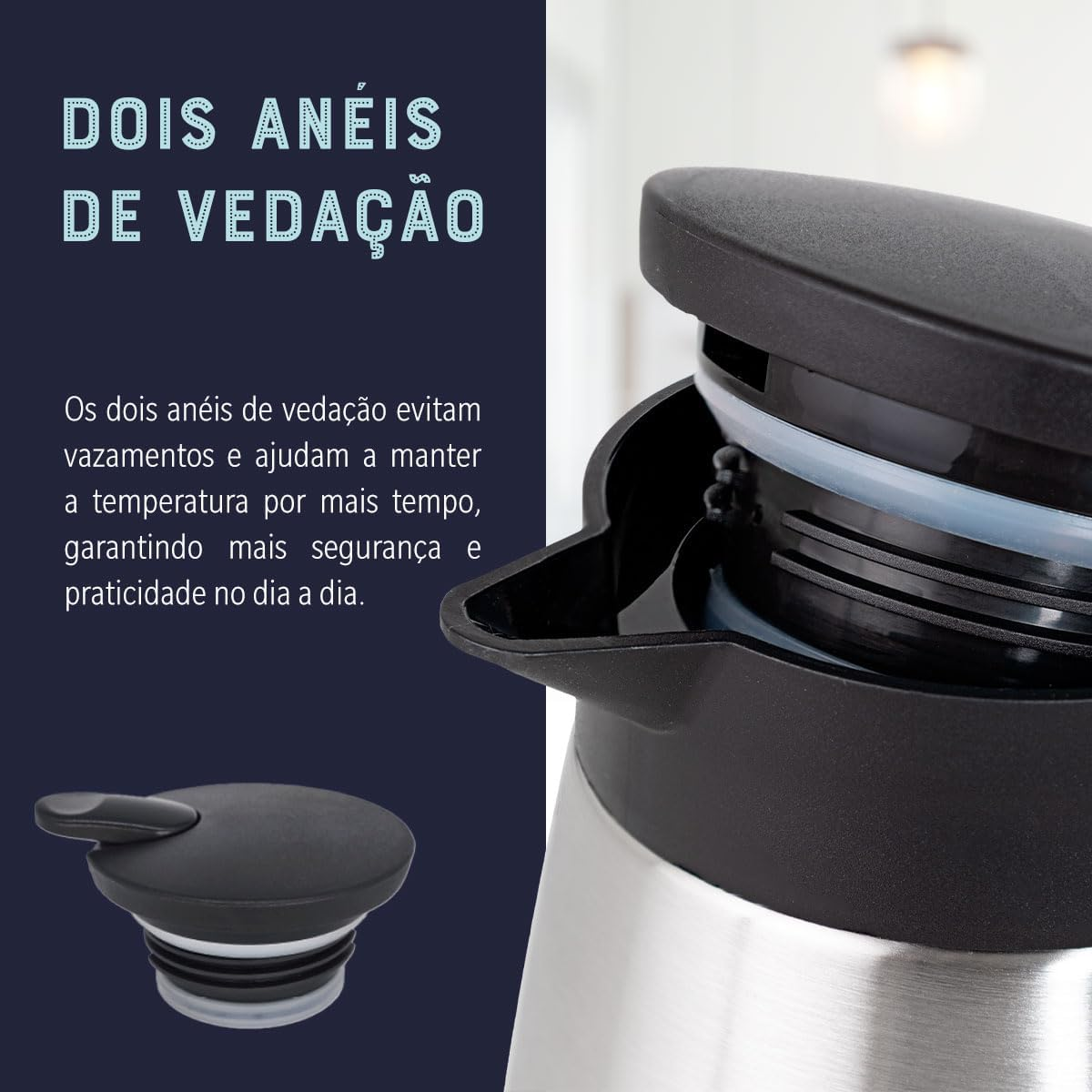 Garrafa Térmica Aço Inox 1 Litro