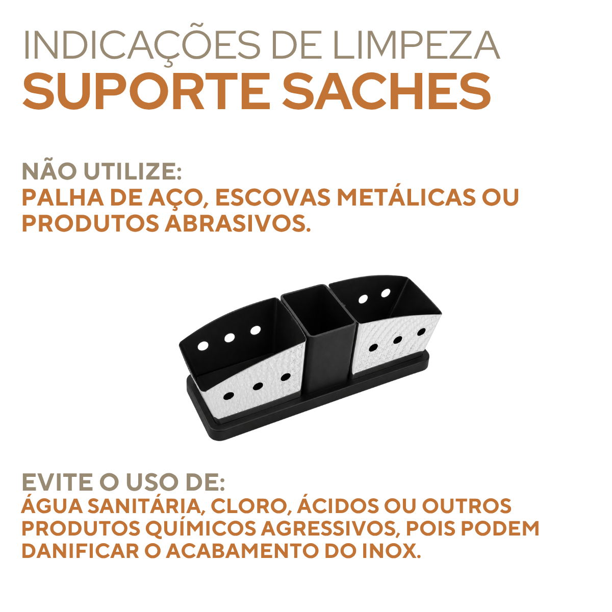 Suporte para Sachê Aço Inox