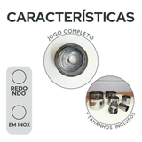 Jogo Cortador Redondo Aço Inox 7 peças