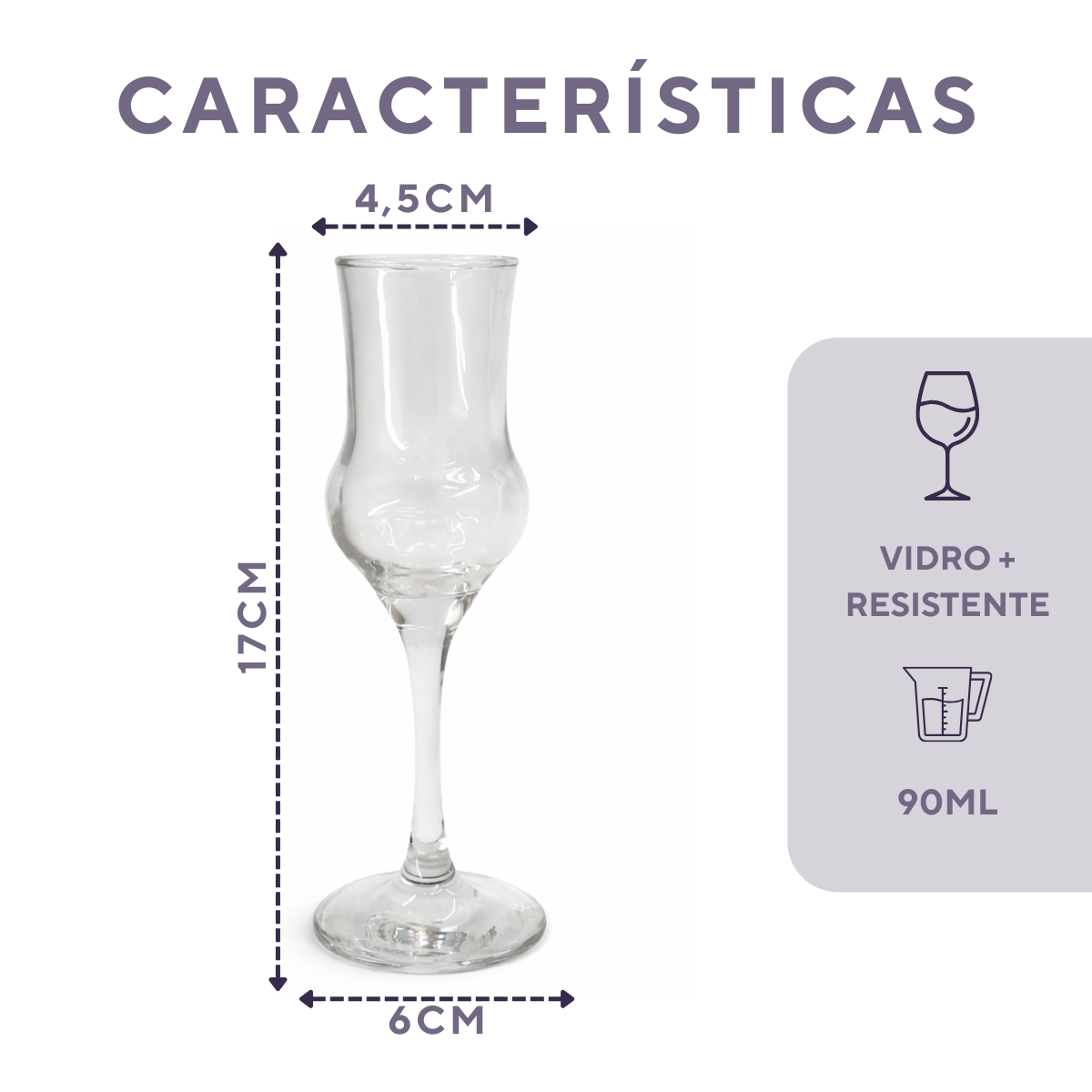 Taça Vidro Licor 90ml