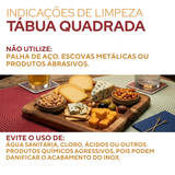 Tabua Madeira Quadrada Petisqueira