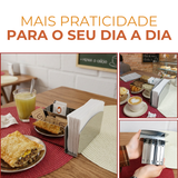 Porta Sachê e Guardanapo em Aço inox Servir