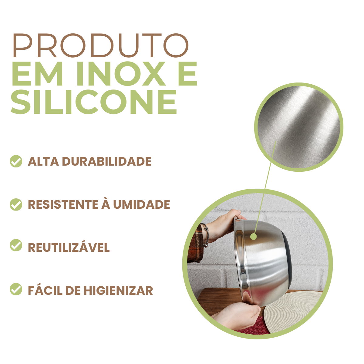 Tigela Bowl Semplice 26cm Aço Inox