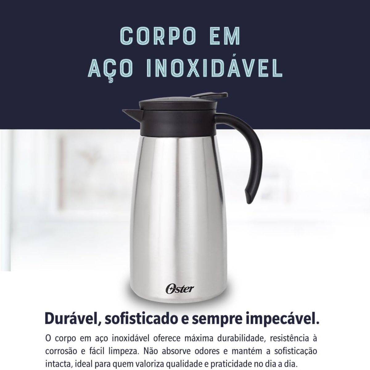Garrafa Térmica Aço Inox 1 Litro