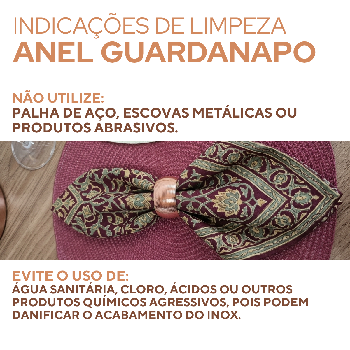 Anel de Guardanapo Bronze